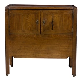 A George III walnut cabinet/commode, late 18th century