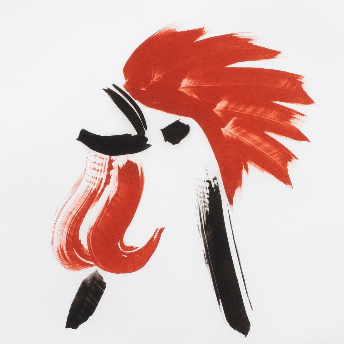 Print, Tom Marioni: Tom Marioni (American, b. 1937), "13 Stroke Rooster," 1994, color direct gravure, pencil signed and dated lower right, published by Crown Point Press, San Francisco, CA, with embossed stamp lower righ