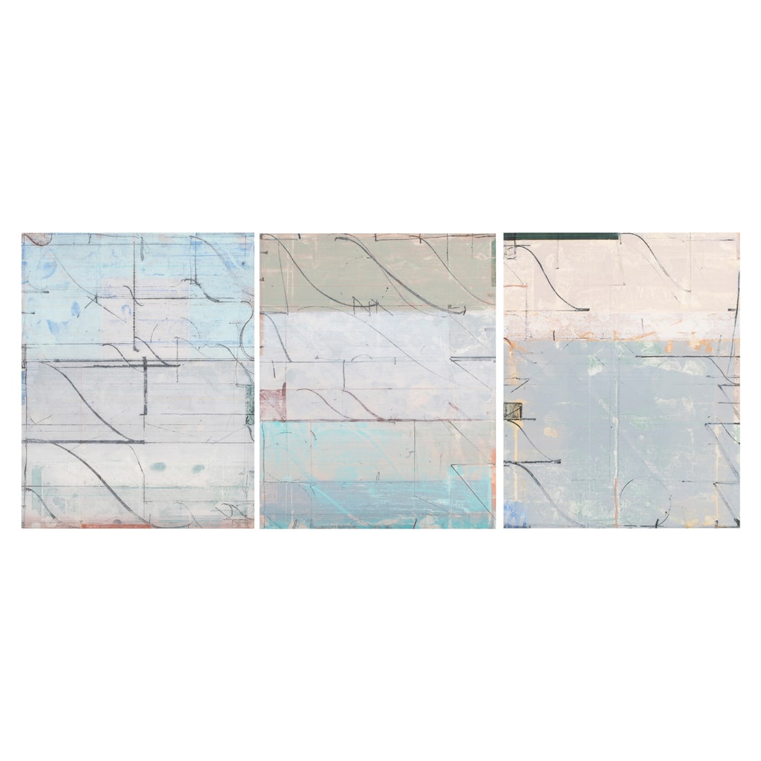 Prints, Robert Kelly: (lot of 3) Robert Kelly (American, b. 1956), "Canta II", "Canta Ill", and "Canta IV," 1991, intaglio and relief prints, each pencil signed and dated lower right, each titled lower center, each artist