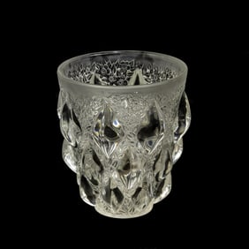 A Rene Lalique glass Rampillon vase