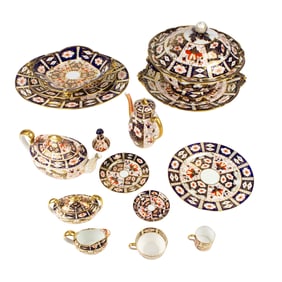 A group of Royal Crown Derby porcelain in the Traditional Imari pattern 2451