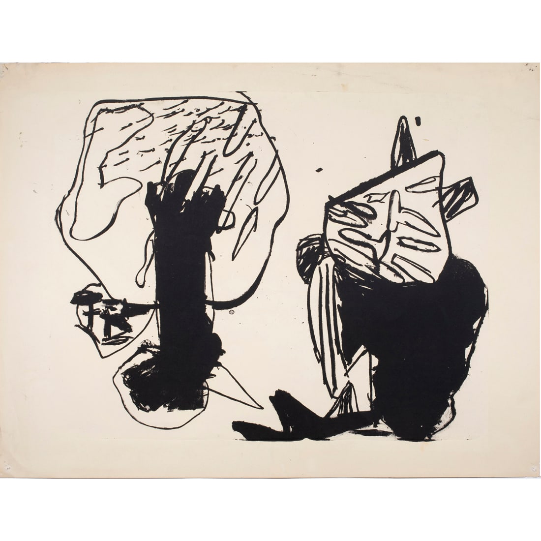 Print, Judith Linhares: Judith Linhares (American, b. 1940), Untitled, 1963, lithograph, unsigned, sheet (unframed): 20"h x 26"w. Provenance: Likely a gift from the artist; Property from the estate of artist Robert Bechtle a