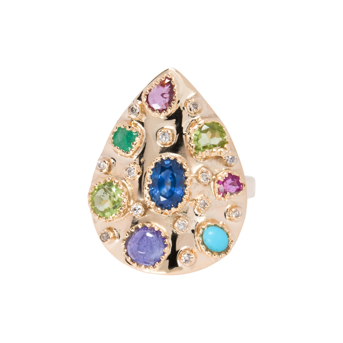 A gemstone and 14k gold ring (1 of 2)