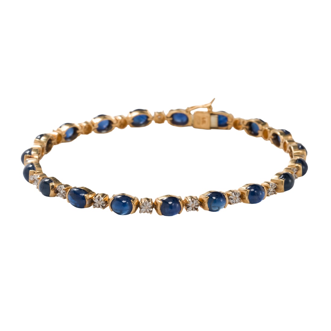 A sapphire, diamond and 14k gold bracelet (1 of 2)