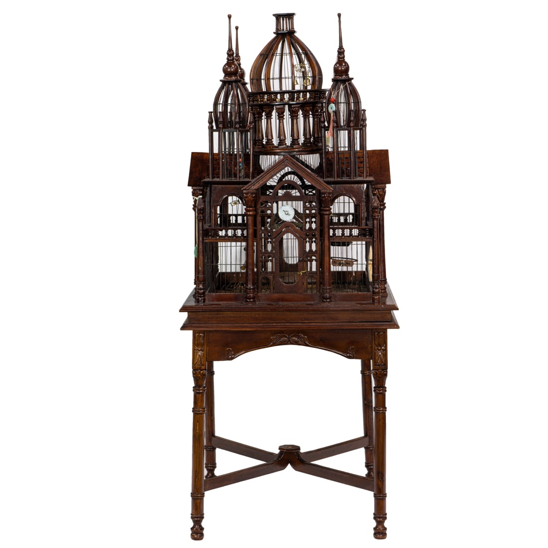 A large Victorian style architectural bird cage (1 of 5)