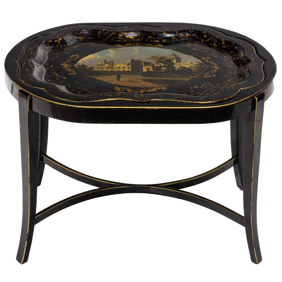 An English paper mache tray of Drayton Manor (1 of 4)