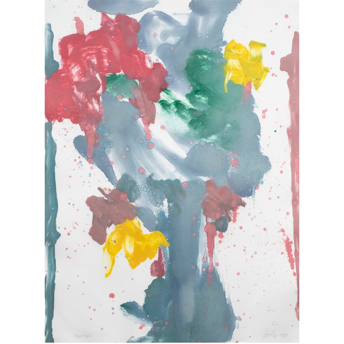 Print, Marvin Lipofsky: Marvin Lipofsky (American, 1938-2016), "Kala," 1990, monotype, pencil signed and dated lower right, sheet: 30"h x 22"w, overall (with frame): 34"h x 26.5"w. Provenance: Marvin Lipofsky Studio, Berkele