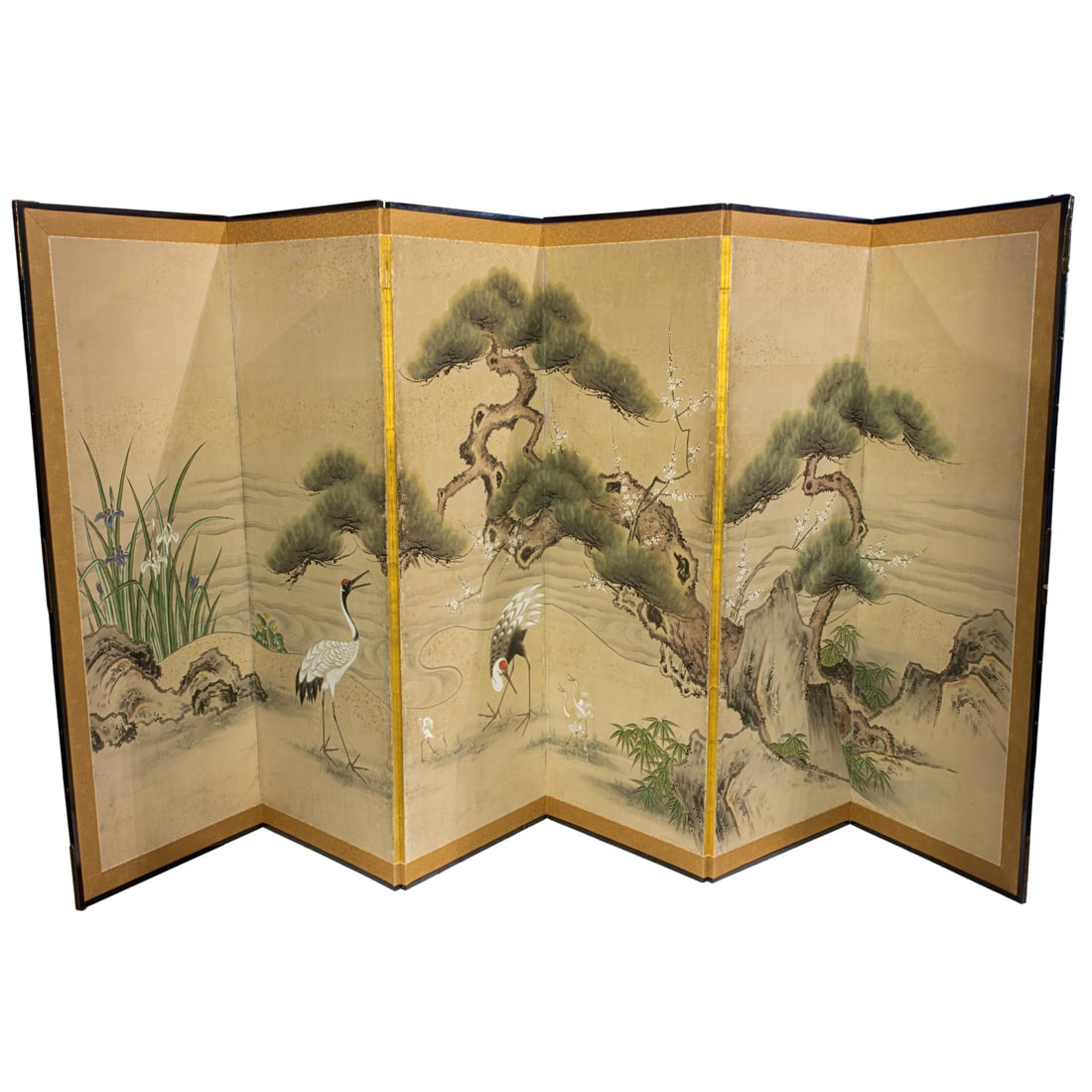 Japanese six-panel folding screen (1 of 7)