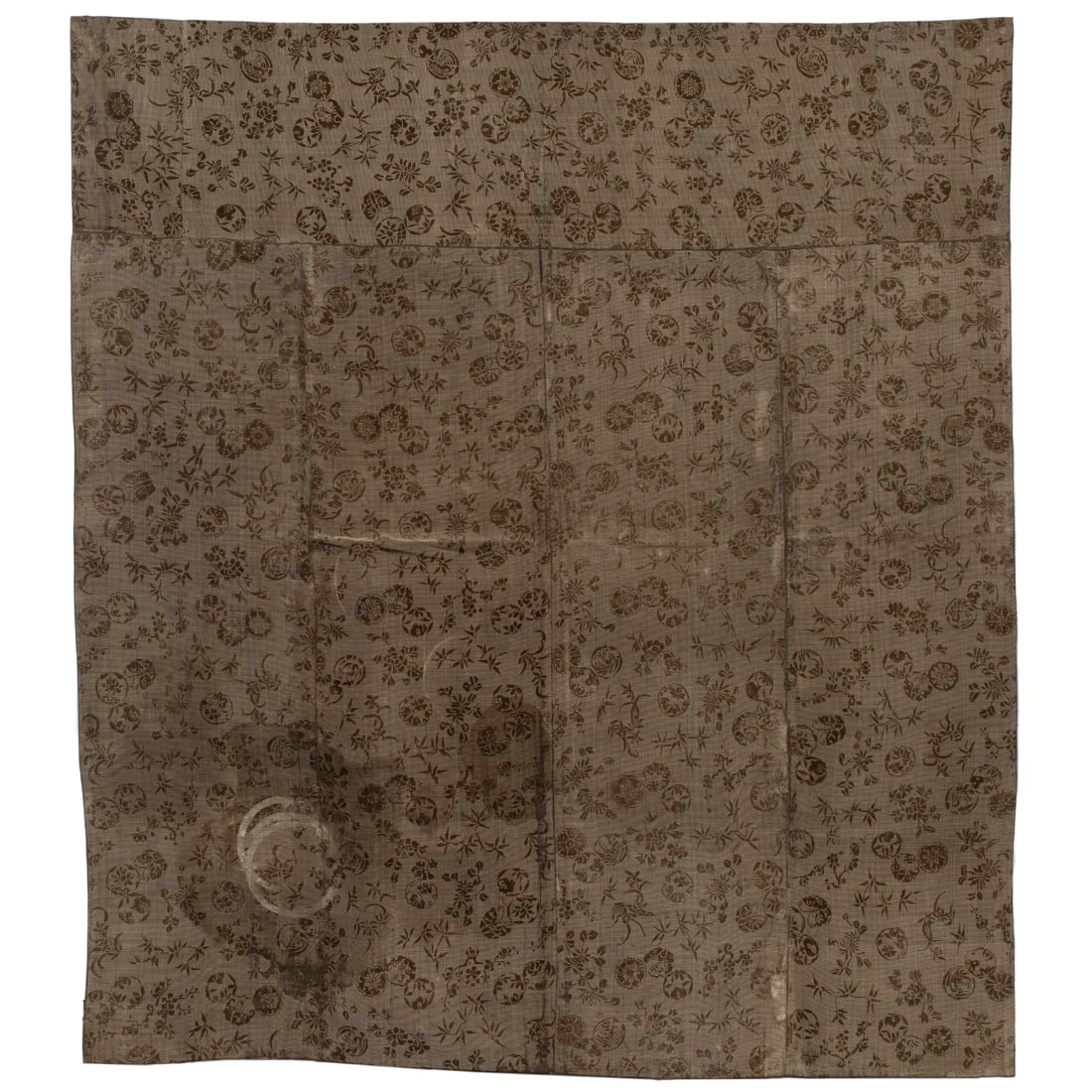 Chinese cut velvet panel: Chinese cut velvet panel. 51"h x 50"w.