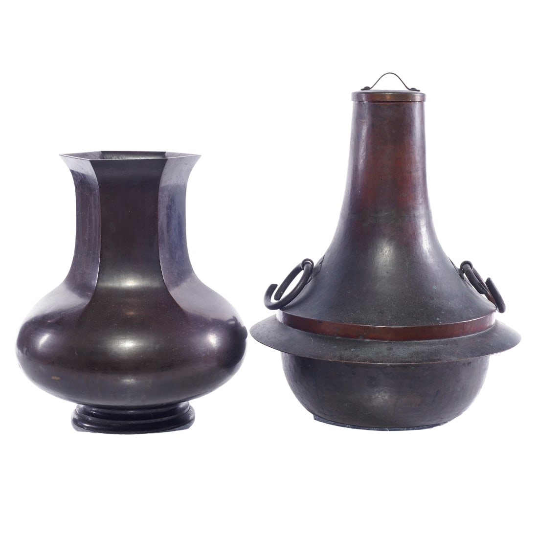 (lot of 2) Japanese bronze vases (1 of 1)