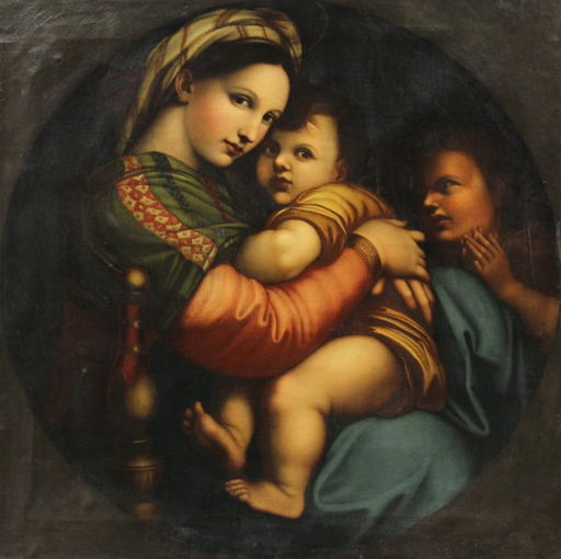 2168 Painting After Raphael Madonna And Child Oct 07 2012