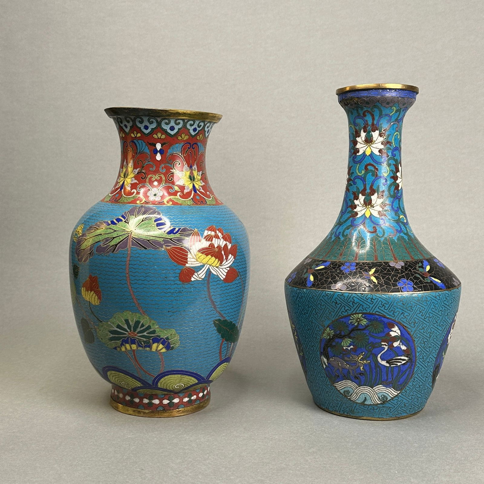 Two Chinese Cloisonne Vases, 19th Century (1 of 15)