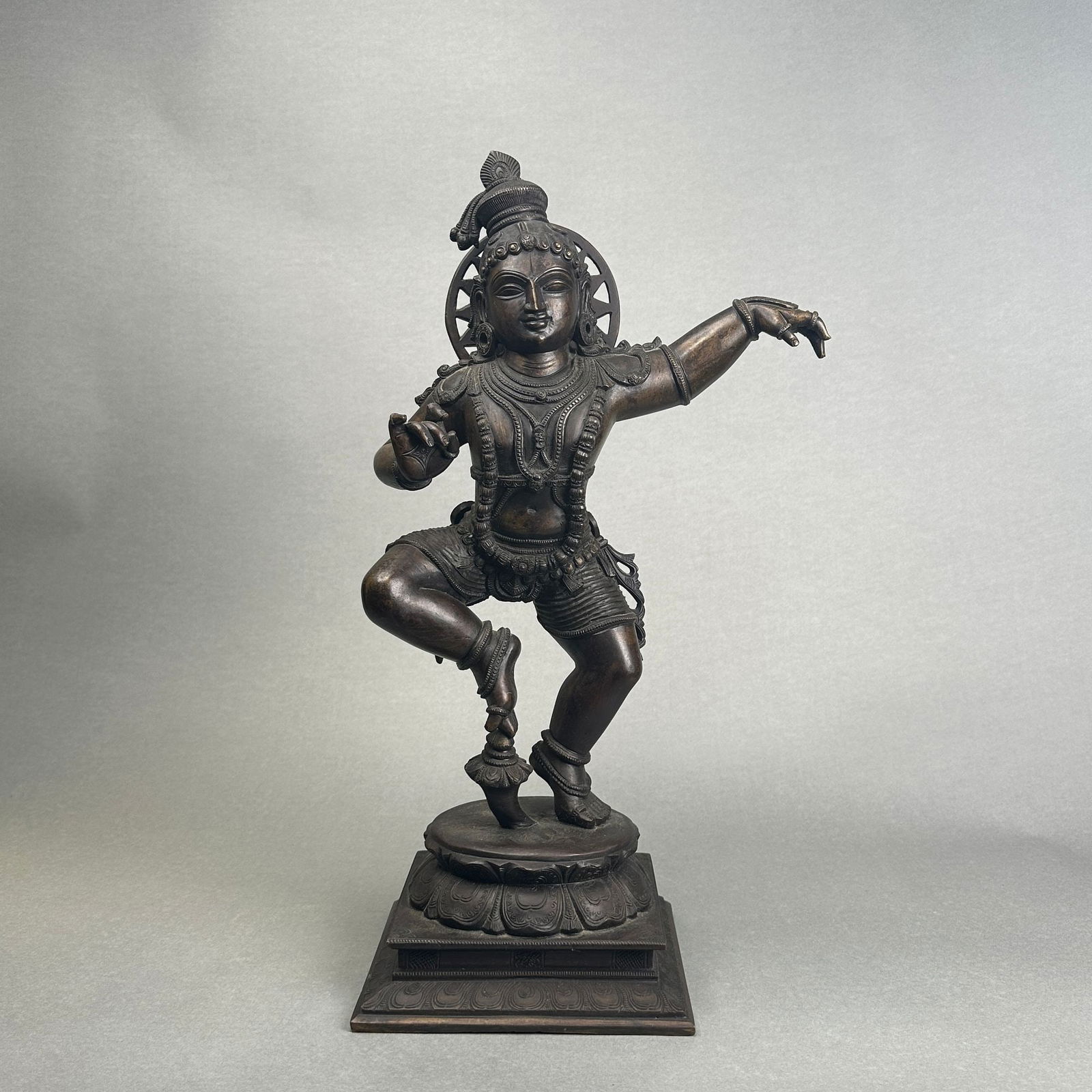 Antique Indian Bronze Sculpture of Krishna, 18th/19th Century (1 of 15)