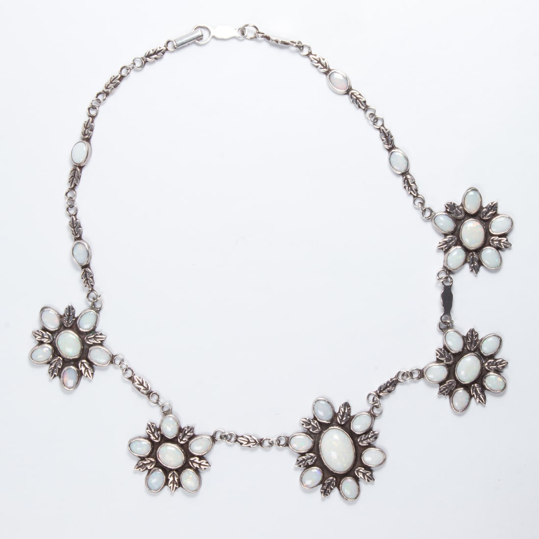 A opal and silver necklace (1 of 1)