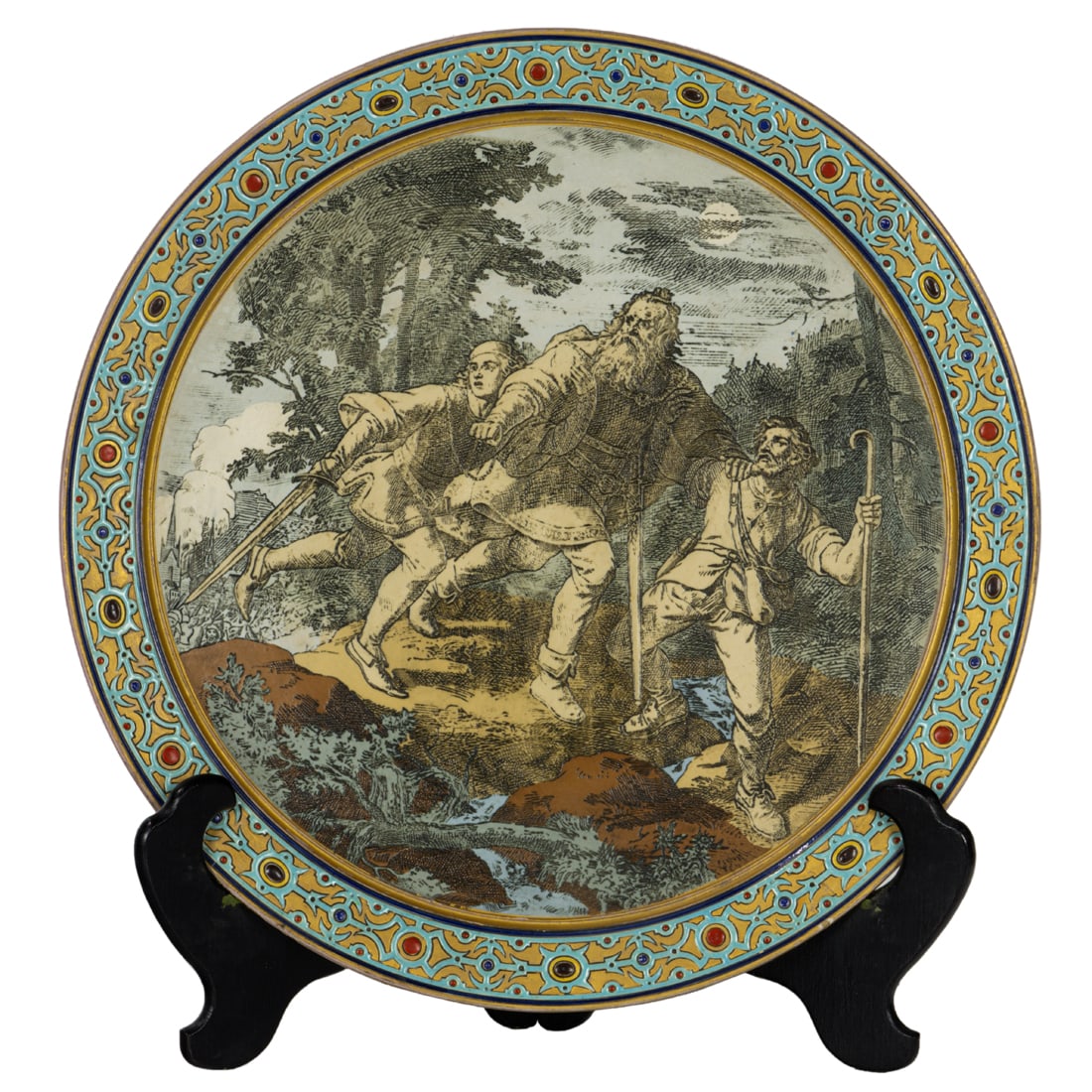 A Mettlach stoneware charger 1106 (1 of 4)