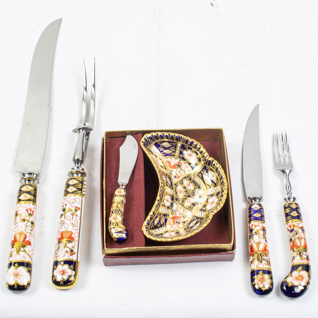 A Royal Crown Derby porcelain handled partial flatware service (1 of 2)