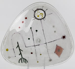 A Enzo Scarpa for Pauly & Co. enameled glass tray