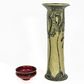 Two Art pottery vessels