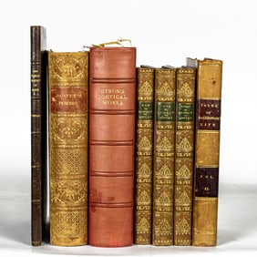 Fine binding: 7 volumes with fine bindings by Riviere & Son