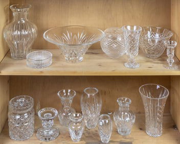A group of mainly Waterford cut glass in various patterns