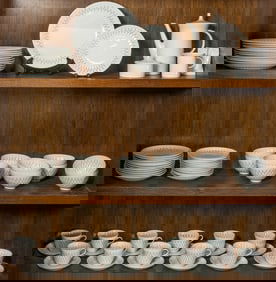 An Arabia of Finland porcelain luncheon service in the Rice Grains pattern