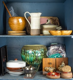 A group of mainly mid-century modern table decorative articles and table ware