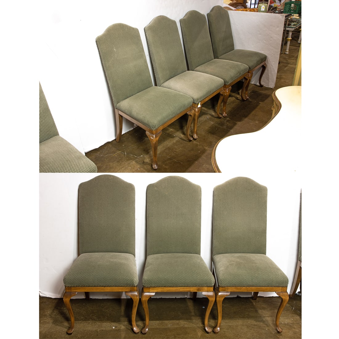 A set of six Georgian style camel back dining chairs (1 of 1)