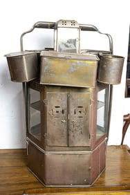 A Chinese copper noodle street cart