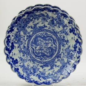 (lot of 2) Japanese blue and white chargers