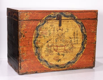 Chinese polychromed chest