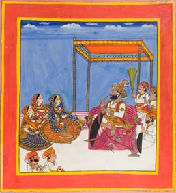 Mughal gouache painting