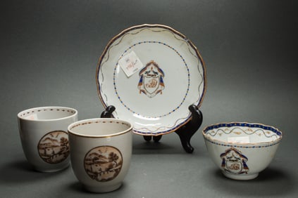 (lot of 4) Chinese export porcelain items