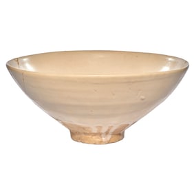 Chinese white glazed bowl. Possibly Ding ware