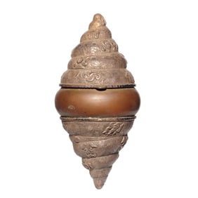 Tibetan silver container