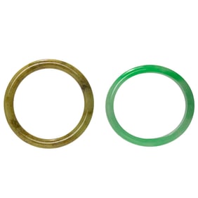 (lot of 2) Chinese jadeite bangles