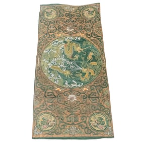 Chinese embroidered 'dragon' panel