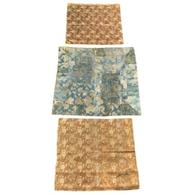(lot of 3) Chinese woven textile fragments