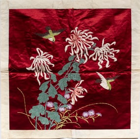 (lot of 3) Chinese embroidered panels