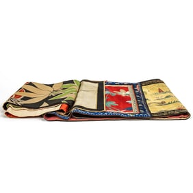 (lot of 4) Chinese and Japanese embroidered articles