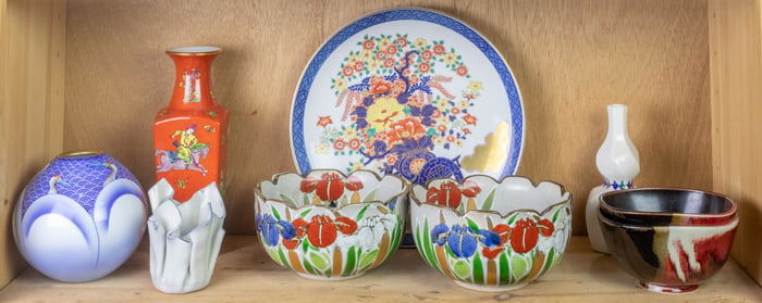 An assembled group of Asian ceramics