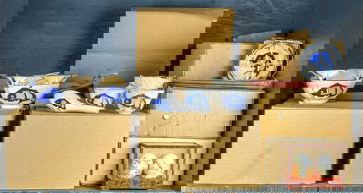 Shelf of Chinese decorated articles