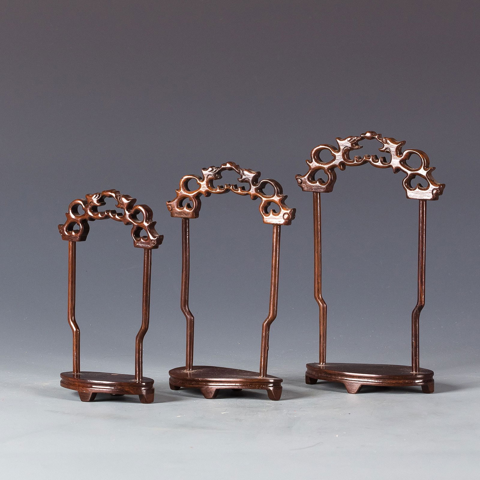 Group of Chinese Hardwood Jewelry Hanging Racks (1 of 2)