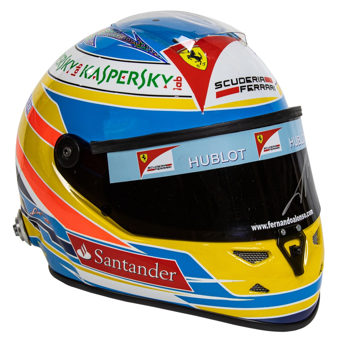 A Fernando Alonzo Ferrari Formula 1 racing helmet by Schuberth (1 of 8)