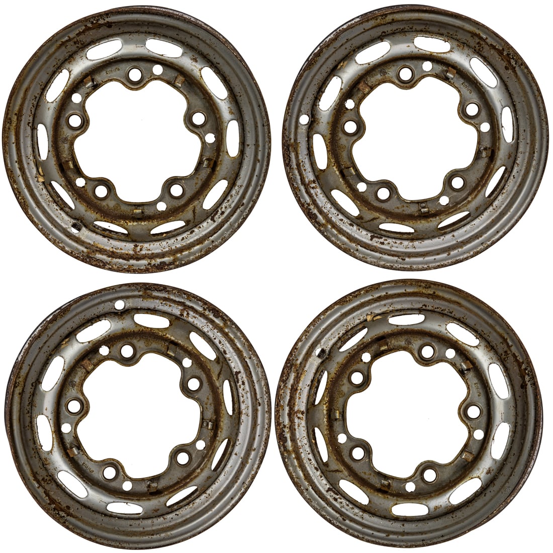 A set of four original genuine Porsche KronPrinz KPZ 4 1/2J X 15" steel wheel part number (1 of 5)