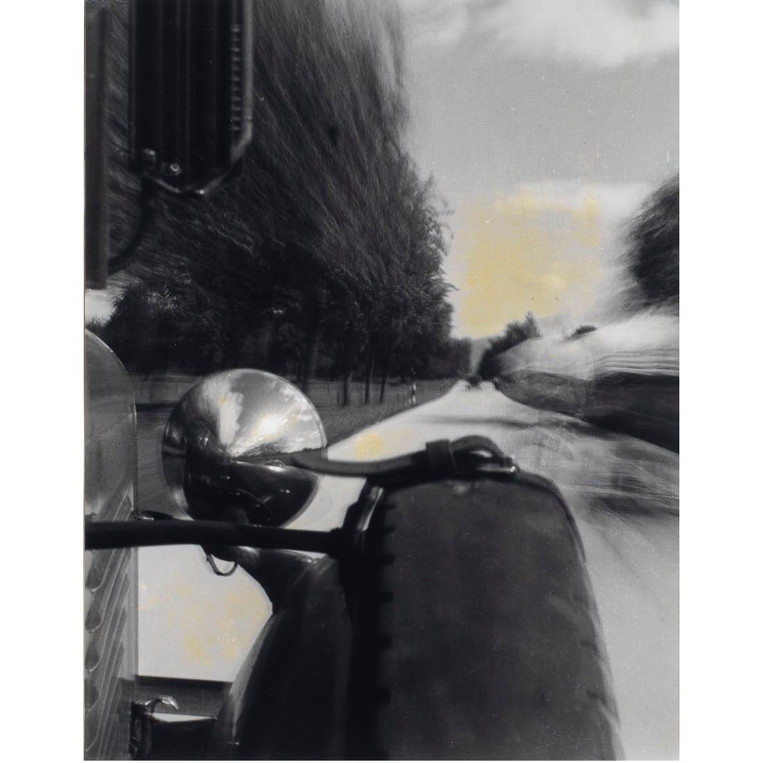 Photograph, Anton Stankowski: Anton Stankowski (German 1906-1998), "1/100 Sec. bei 70 km/h," 1930, gelatin silver print, signed and dated in pencil lower right, sight: 11.75"h x 9.13"w, overall (with frame): 18.25"h x 15.25"w. Pro