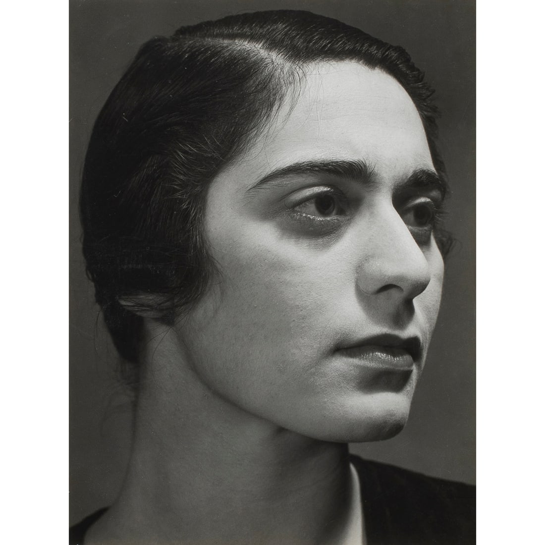 Photograph, Ansel Adams: Ansel Adams (American, 1902-1984), "Carolyn Anspacher (San Francisco)," circa 1932, gelatin silver print, signed in pencil (on mat) lower right, print: 8.5"h x 6.25"w, overall (with frame/no glass): 1