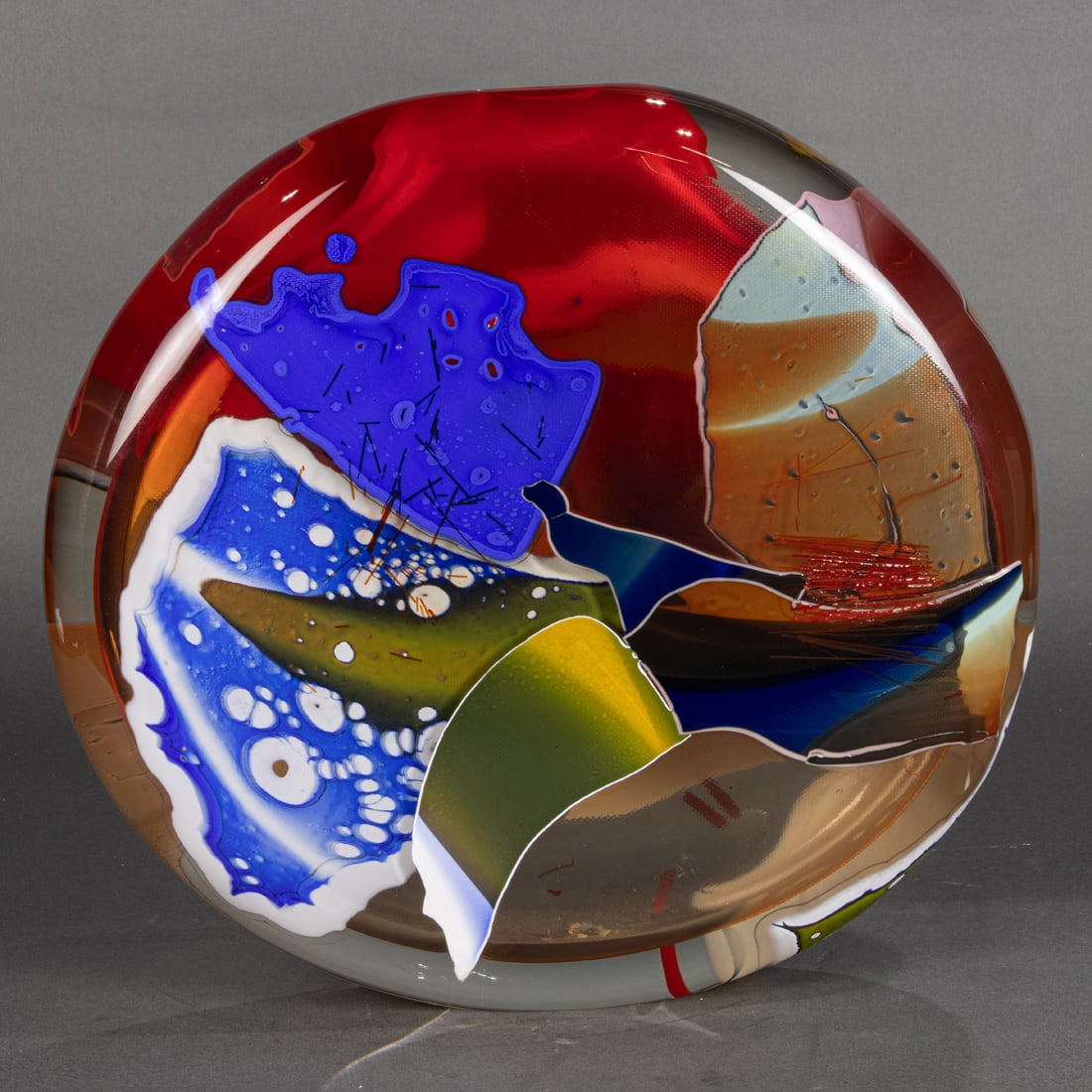Sculpture, Joel Philip Myers: A Joel Philip Myers (American, b. 1934), "Contiguous Fragment Series," 1989, glass sculpture, signed and dated on side, overall: 14.5"h x 15.5"w x 3.5"d. Provenance: Maurine Littleton Gallery, Washing