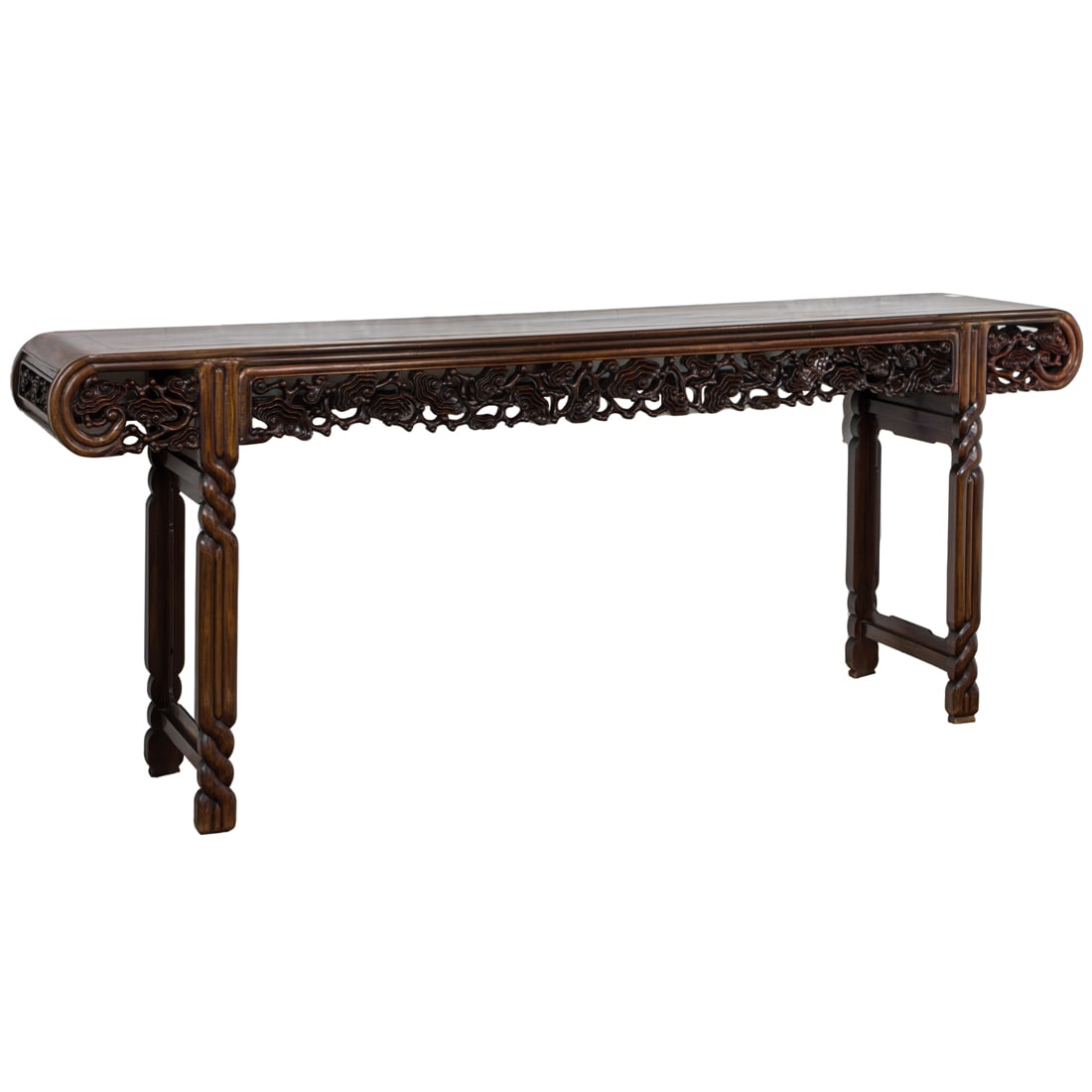 Chinese Huali altar table: Chinese Huali altar table. 39"h x 95"w x 18.5"d.