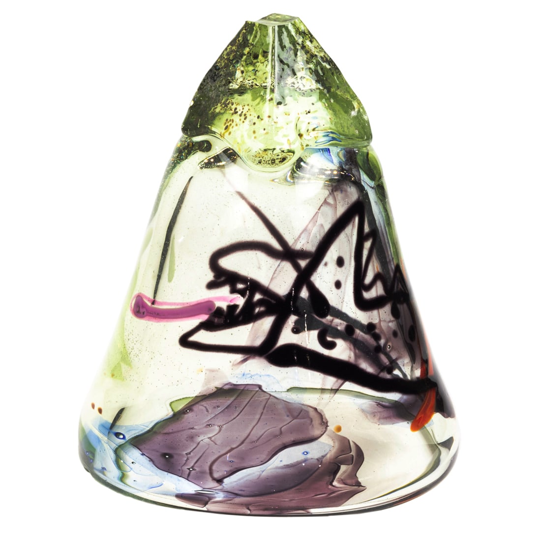 A Billy Bernstein art glass cone (1 of 3)