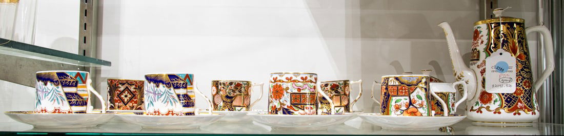 A group of Royal Crown Derby porcelain in polychrome Imari patterns (1 of 1)